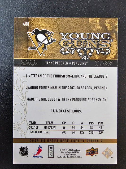 2008-09 Upper Deck - Young Guns High Gloss - Janne Pesonen #488 /10 RC