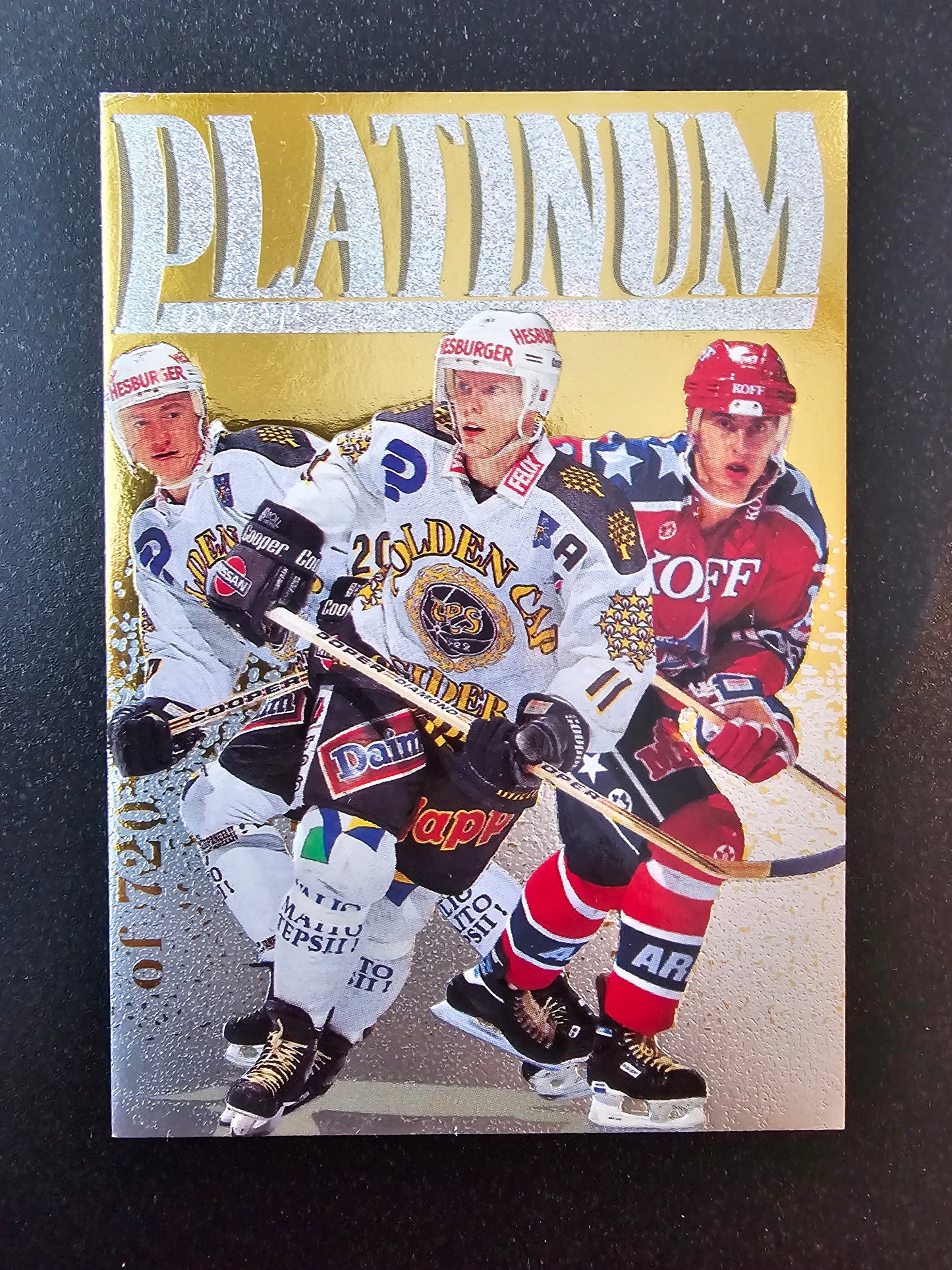 1995-96 Sisu Limited Platinum Power - Saku Koivu - Jere Lehtinen - Ville Peltonen /720 Numeroimaton