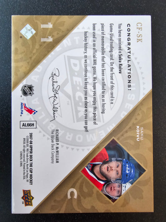 2007-08 Upper Deck The Cup - Cup Foundations Jerseys - Patches - Saku Koivu #CF-SK /10