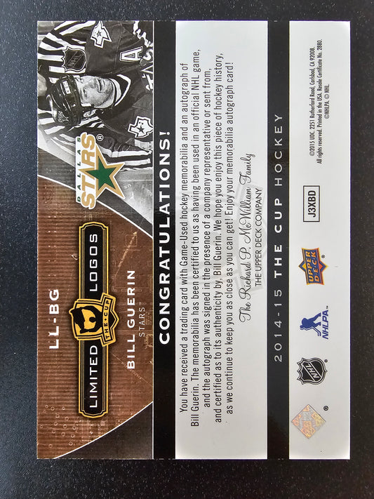 2014-15 Upper Deck The Cup - Limited Logos - Bill Guerin #LL-BG /50