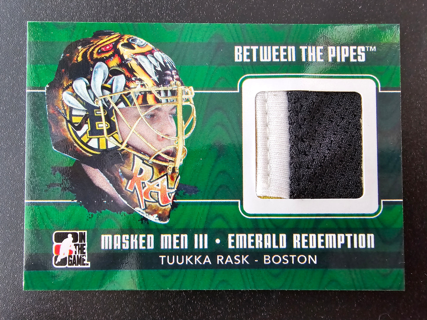 2010-11 In the Game Between the Pipes - Masked Men III Emerald Redemption - Tuukka Rask #MMJ-30 /20