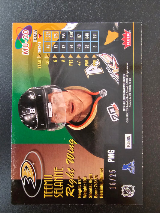 2013-14 Skybox Metal Universe - Precious Metal Gems Blue - Teemu Selanne #MU-20 /25