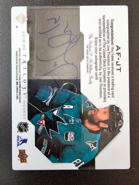 2019-20 Upper Deck Trilogy - Auto Focus Autographs - Joe Thornton #AF-JT