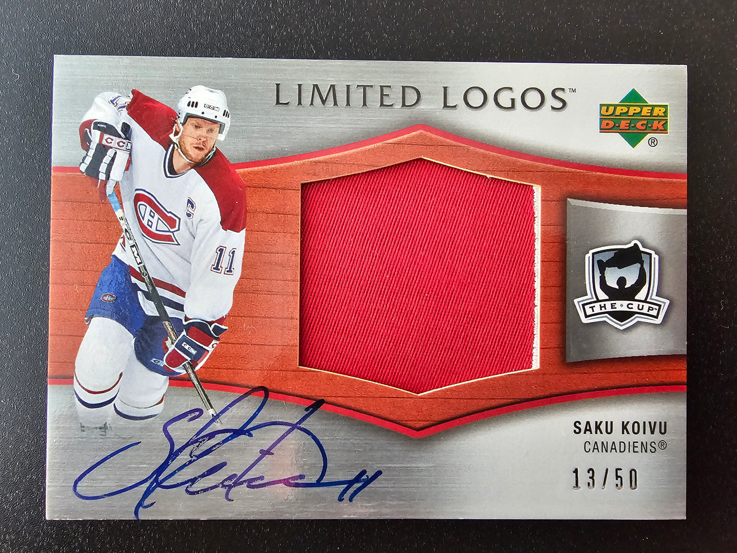 2005-06 Upper Deck The Cup Limited Logos Autographs Saku Koivu #LL-SK /50