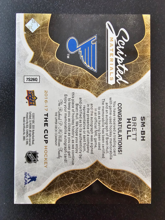 2016-17 Upper Deck The Cup - Scripted Materials - Brett Hull #SM-BH /35
