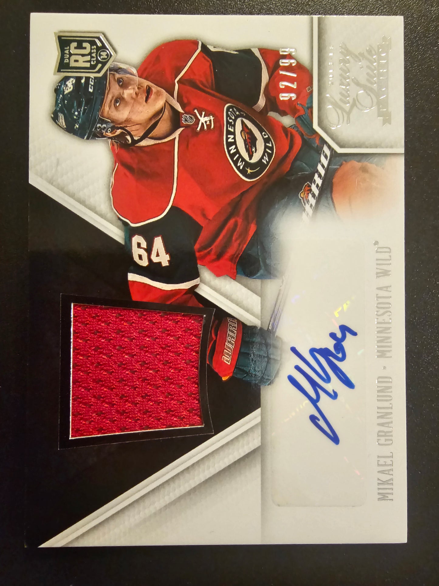 2013-14 Panini Rookie Anthology - Luxury Suite Memorabilia - Mikael Granlund #144 /99 RY