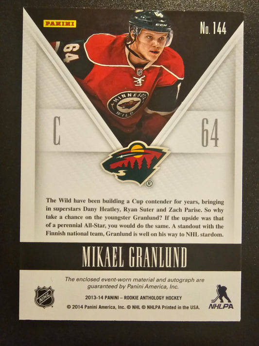2013-14 Panini Rookie Anthology - Luxury Suite Memorabilia - Mikael Granlund #144 /99 RY