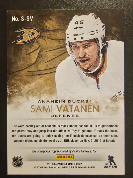 2013-14 Panini Prime - Signatures - Sami Vatanen #S-SV /99 RY