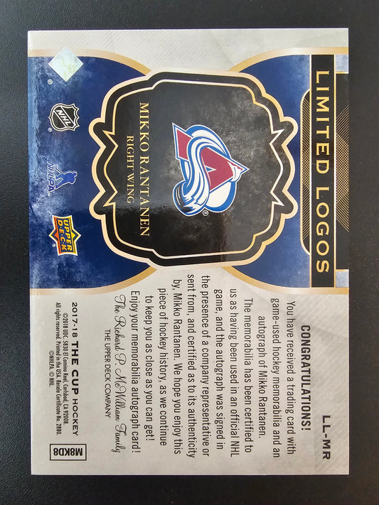 2017-18 Upper Deck The Cup - Limited Logos Autographs - Mikko Rantanen #LL-MR /50
