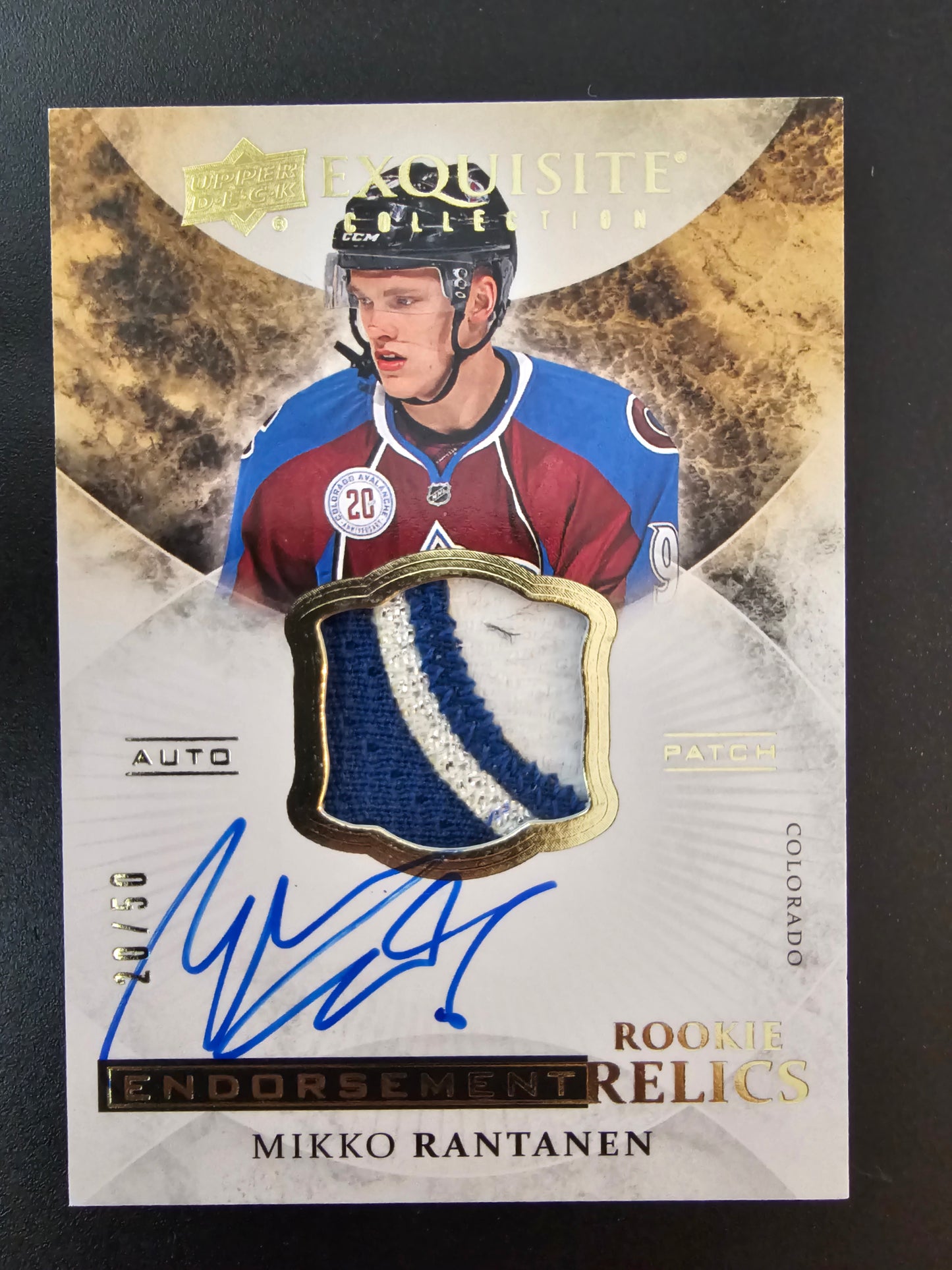 2015-16 Upper Deck The Cup - Exquisite Collection Endorsements Relics - Mikko Rantanen #ER-MR /50 RY