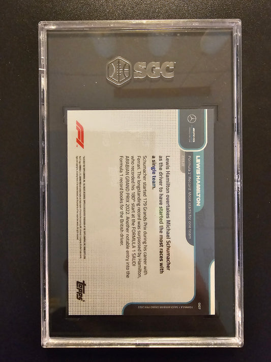 2022 Topps Now F1 - Rainbow Foil - Lewis Hamilton SGC 9.5 /180