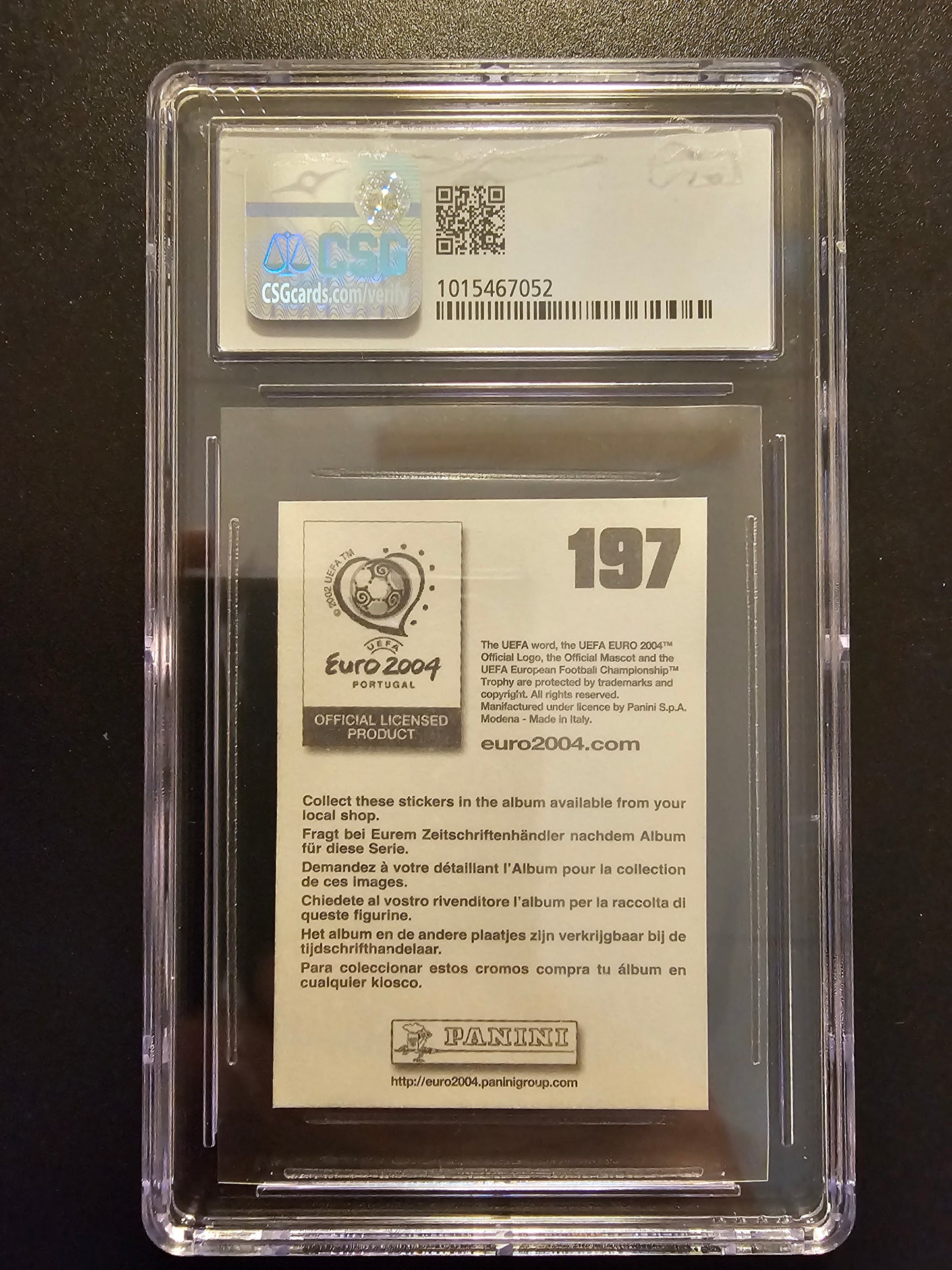 2010-11 Panini WCCF Intercontinental Clubs -  Neymar Jr. #031/352 CGC 8.5