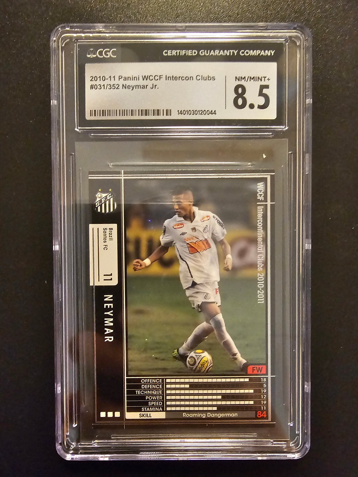 2010-11 Panini WCCF Intercontinental Clubs - Neymar Jr. #031/352 CGC 8.5
