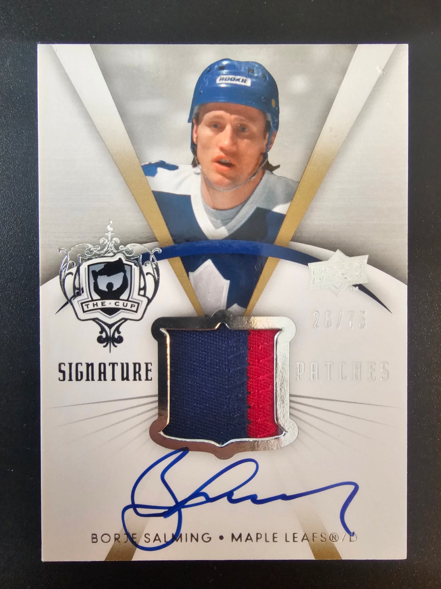 2007-08 Upper Deck The Cup - Signature Patches - Borje Salming #SP-BS /75