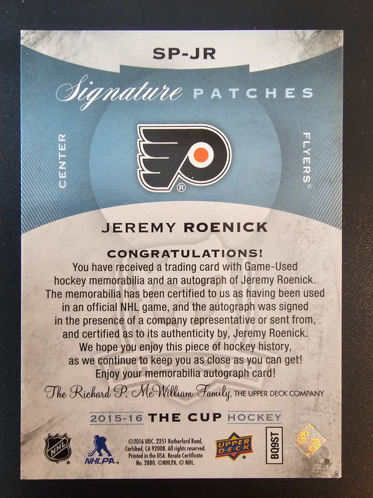 2015-16 Upper Deck The Cup - Signature Patches - Jeremy Roenick #SP-JR /25