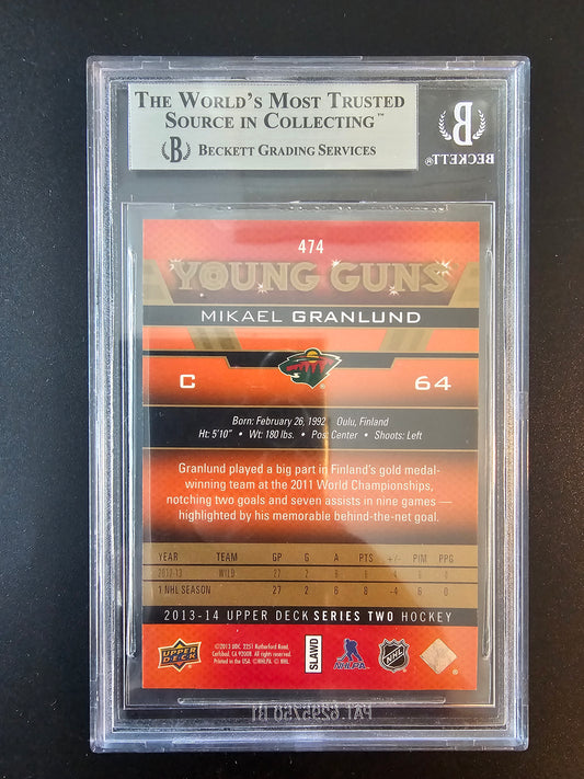 2013-14 Upper Deck - Young Guns Exclusives - Mikael Granlund #474 /100 BGS9 RC