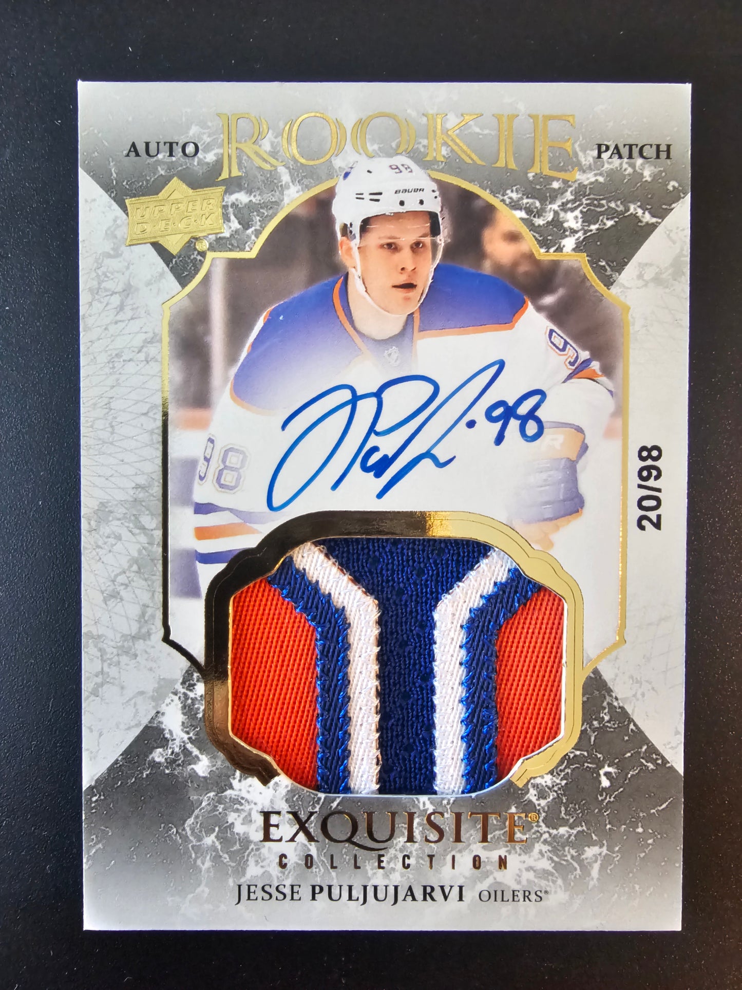2016-17 Upper Deck The Cup - Exquisite Collection Rookie Auto Patch - Jesse Puljujarvi #85 /98 RY