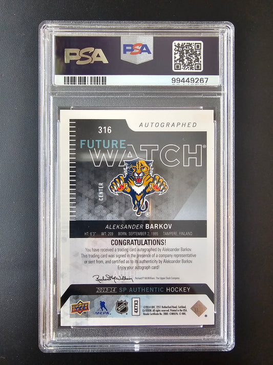 2013-14 Upper Deck SP Authentic Future Watch - Aleksander Barkov #316 /999 PSA 9 RC
