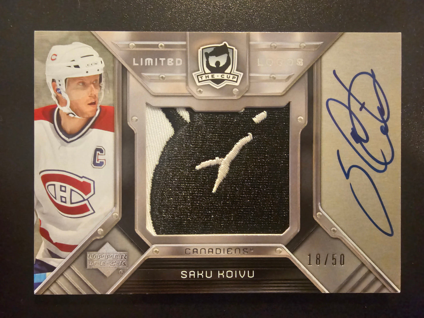 2006-07 Upper Deck The Cup - Limited Logos Autographs Saku Koivu #LL-SK /50