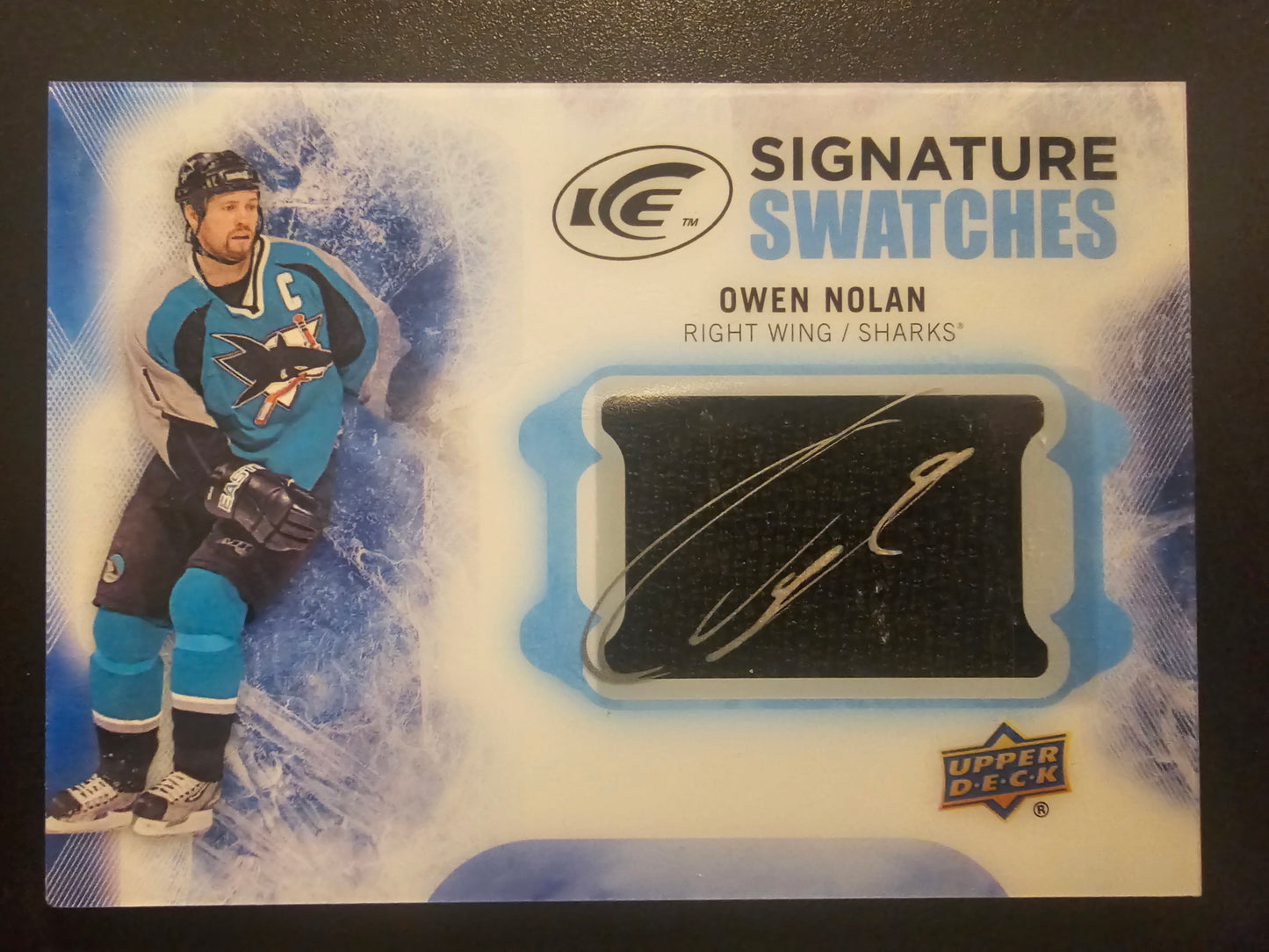 2016-17 Upper Deck Ice - Signature Swatches - Owen Nolan #SS-ON