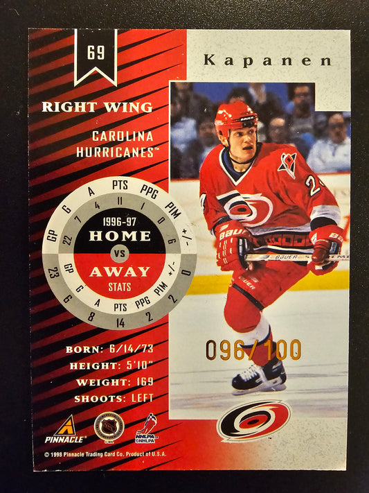1997-98 Pinnacle Zenith - Z-Gold - Sami Kapanen #69 /100