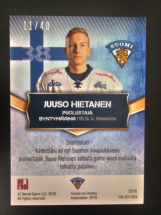 2016 Sereal Team Finland Sticks - Juuso Hietanen #FIN-STI-004 /40