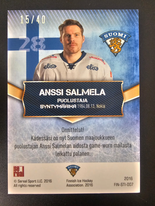 2016 Sereal Team Finland Sticks - Anssi Salmela #FIN-STI-007 /40