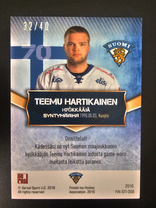2016 Sereal Team Finland Sticks - Teemu Hartikainen #FIN-STI-008 /40