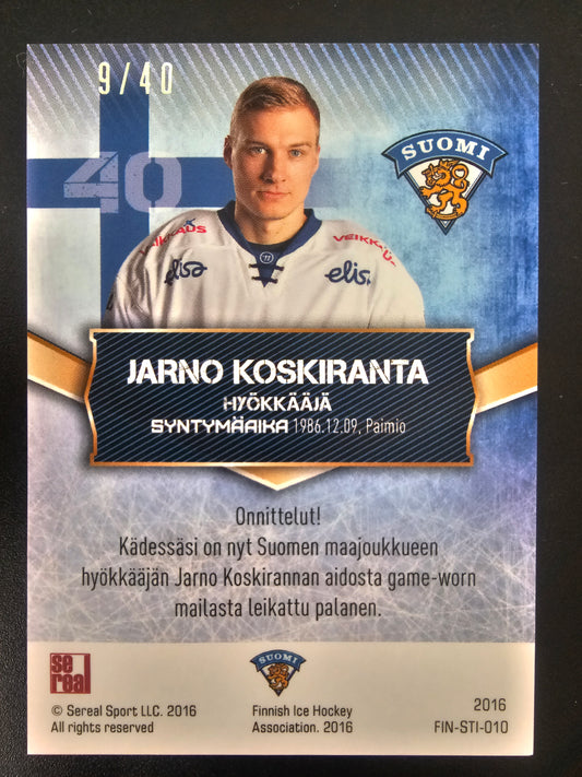2016 Sereal Team Finland Sticks - Jarno Koskiranta #FIN-STI-010 /40