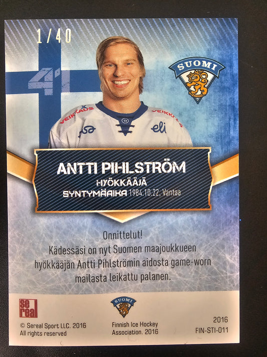 2016 Sereal Team Finland Sticks - Antti Pihlström #FIN-STI-011 /40