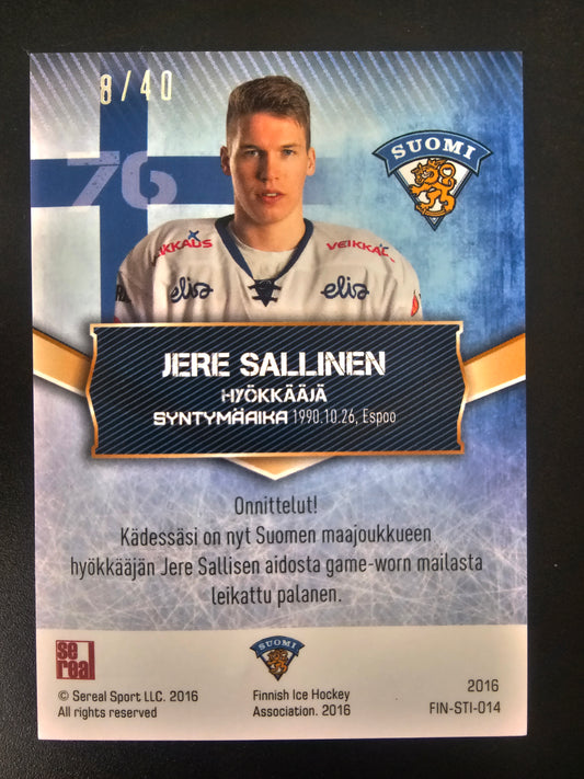 2016 Sereal Team Finland Sticks - Jere Sallinen #FIN-STI-014 /40