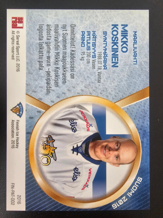 2016 Sereal Team Finland Patch - Mikko Koskinen #FIN-PAT-002 /20