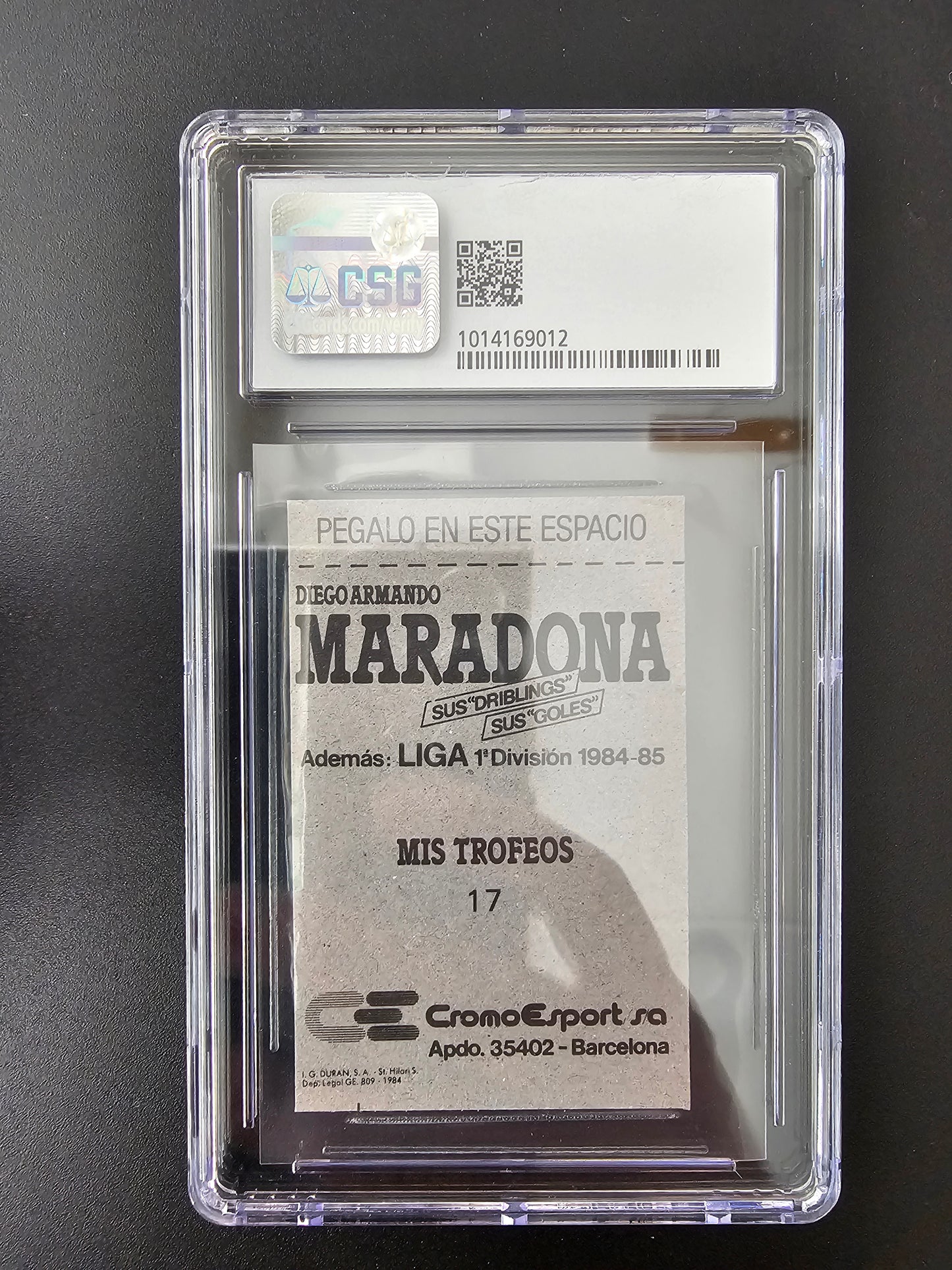 1984-85 Cromo Esport Maradona, Sus "Driblings", Sus "Goles", Liga 1a Division - Diego Maradona #17 CSG3