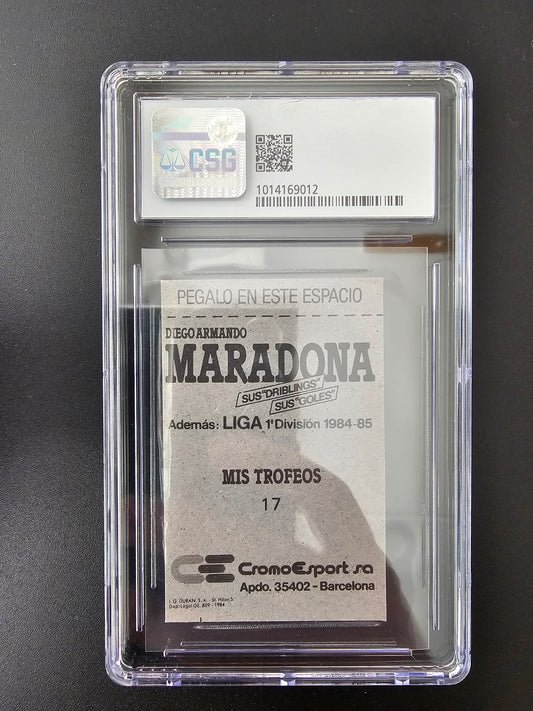 1984-85 Cromo Esport Maradona, Sus "Driblings", Sus "Goles", Liga 1a Division - Diego Maradona #17 CSG3
