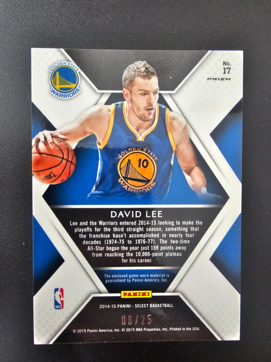 2014-15 Panini Select - Swatches - Tie-Dye Prizm - David Lee #17 /25