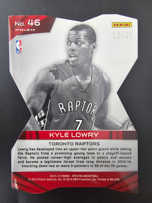 2014-15 Panini Spectra - Red Die-Cut Prizm - Kyle Lowry #46 /25