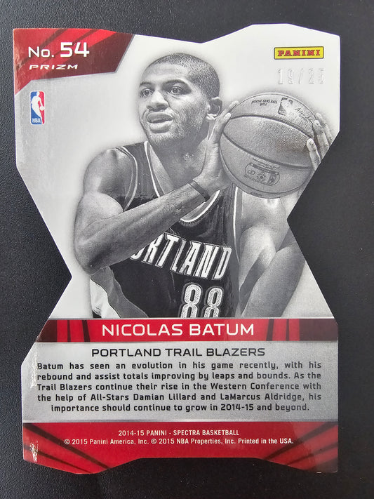 2014-15 Panini Spectra - Red Die-Cut Prizm - Nicolas Batum #54 /25
