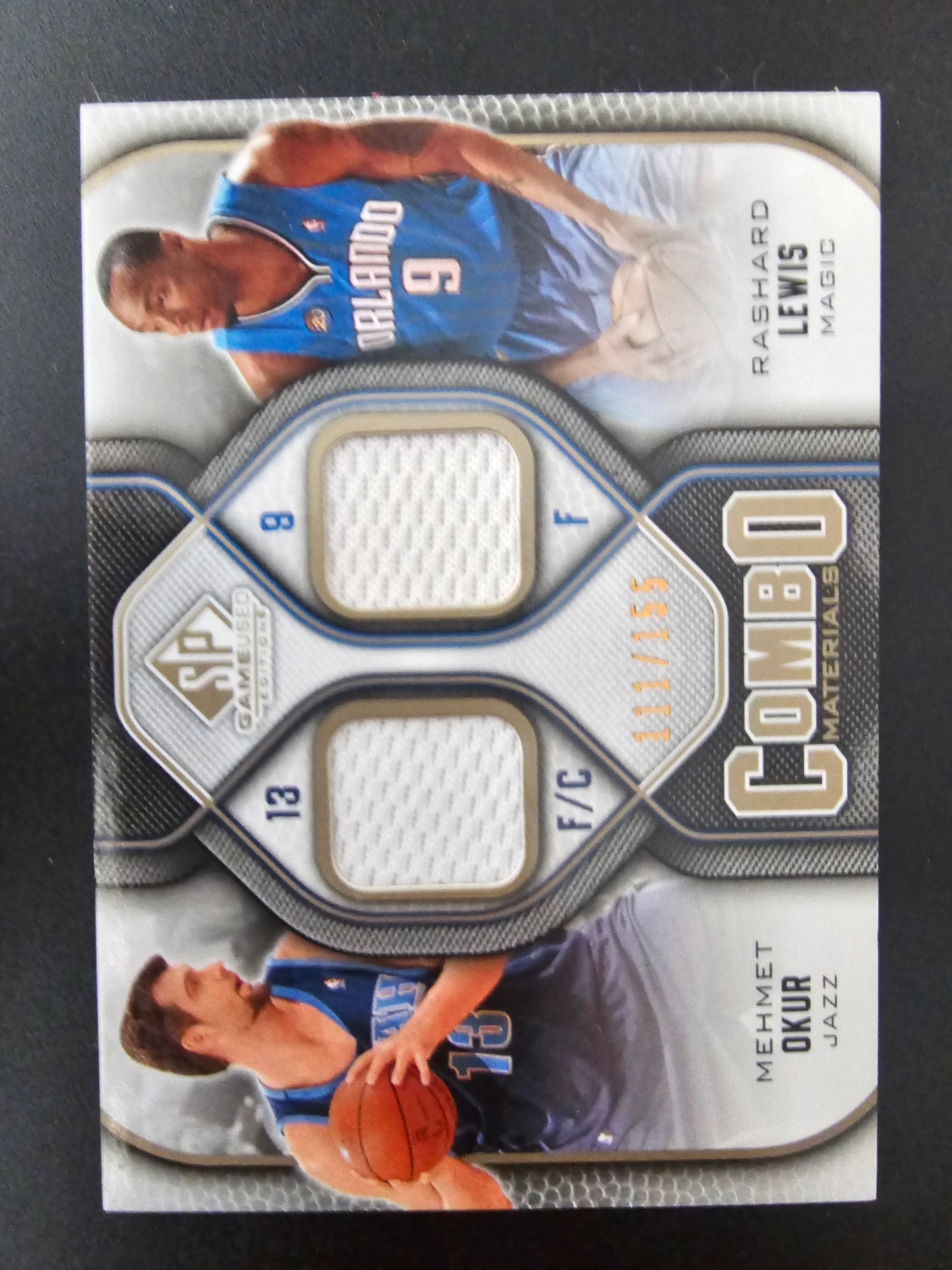 2009-10 Upper Deck SP Game Used - Combo Materials - Level 1 - Mehmet Okur / Rashard Lewis #CM-LO /155