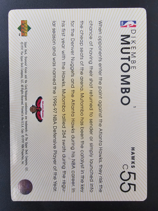 1997-98 Upper Deck Diamond Vision - Dikembe Mutombo #1