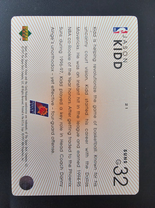 1997-98 Upper Deck Diamond Vision - Jason Kidd #21