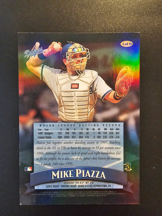 1998 Topps Finest - Jumbo - Refractor - Mike Piazza #4R