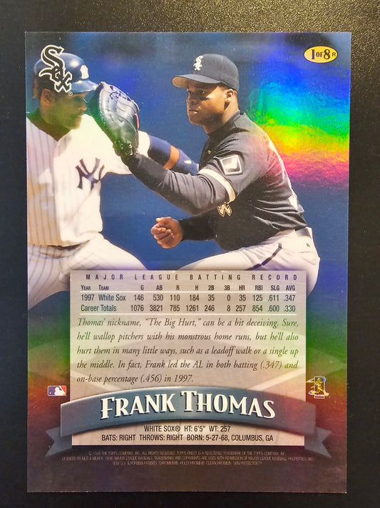 1998 Topps Finest - Jumbo - Refractor - Frank Thomas #1R