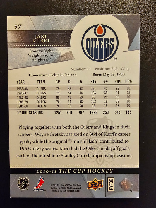 2010-11 Upper Deck The Cup - Black - Jari Kurri #57 1of1
