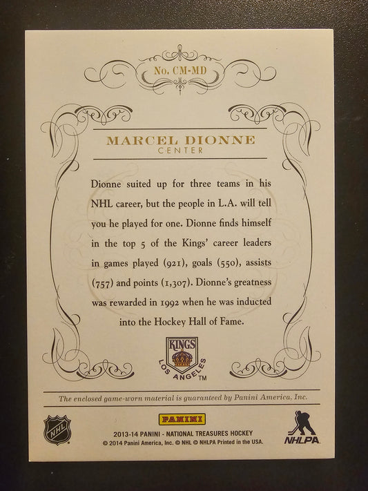 2013-14 Panini National Treasures - Century Materials - Marcel Dionne #CM-MD /99