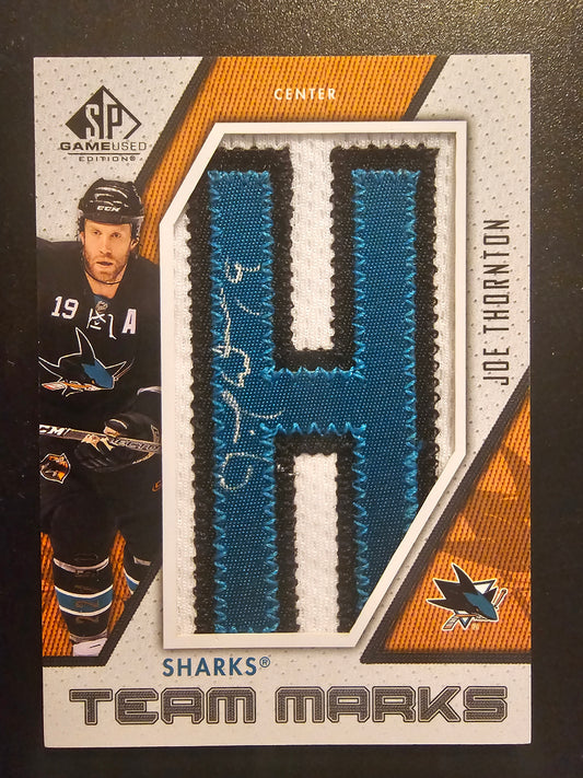 2010-11 Upper Deck SP Game Used Edition - Team Marks - Joe Thornton #TM-JT /50