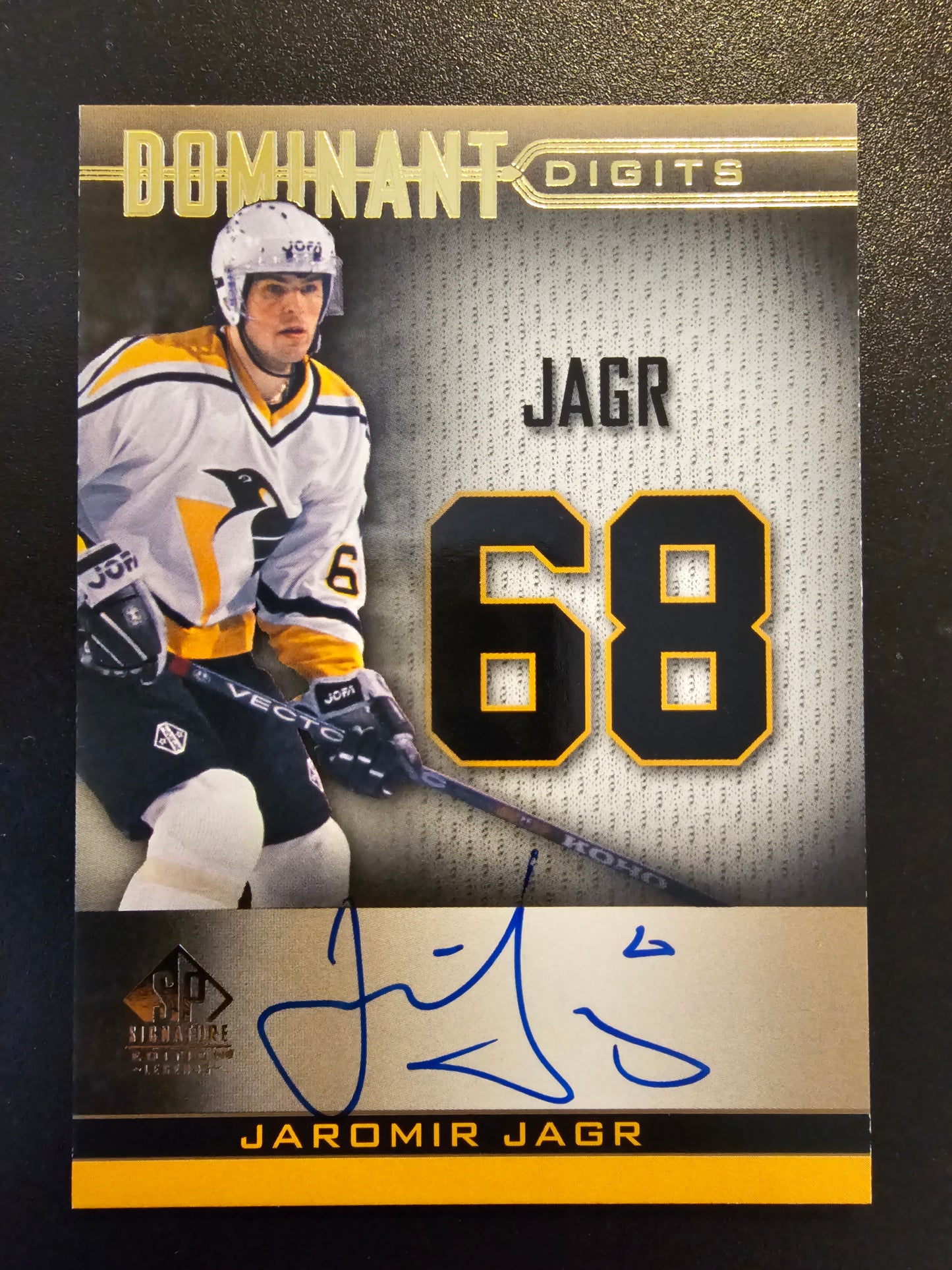 2020-21 Upper Deck SP Signature Edition Legends - Dominant Digits - Gold Foil Autographs - Jaromir Jagr #DD-50