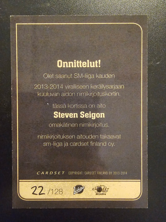 2013-14 Cardset Signature - Steven Seigo /128