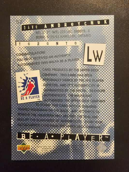 1994-95 Upper Deck Be a Player - Signatures - Dave Andreychuk #52