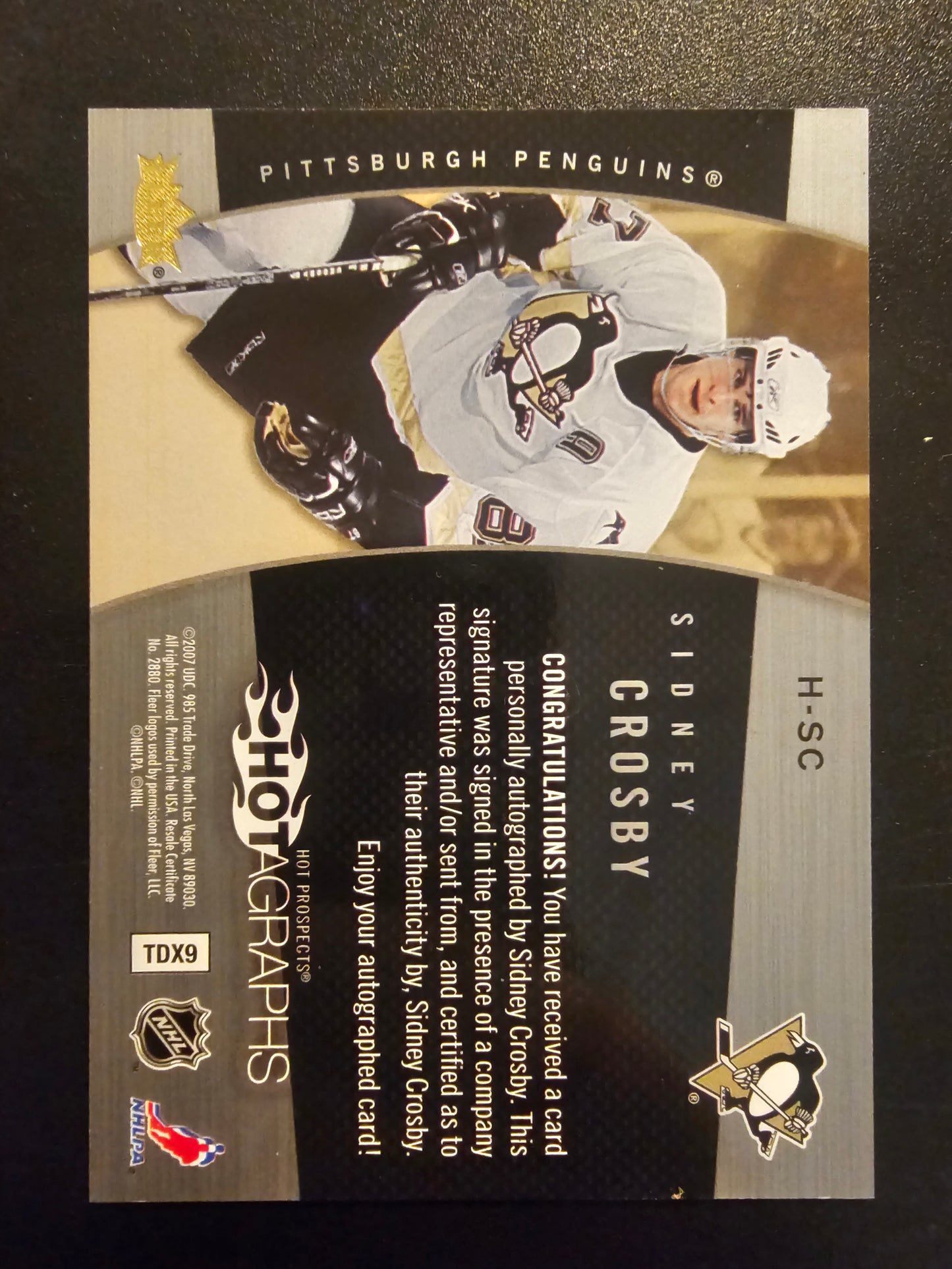 2006-07 Fleer Hot Prospects - Hotagraphs - Sidney Crosby #H-SC
