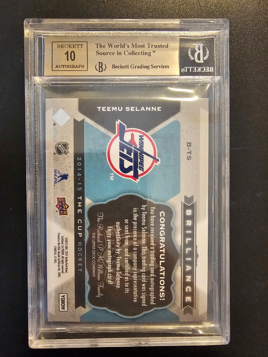 2014-15 Upper Deck The Cup - Brilliance - Teemu Selanne #B-TS BGS 9.5 Auto 10